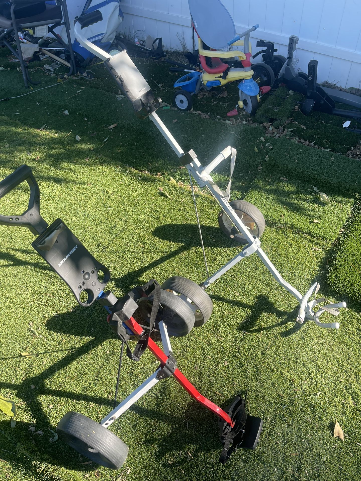 Junior And Adult Golf Push Cart They Fold Up