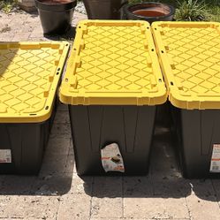 3 HDX Storage Totes - 2x 55 Gal + 1x 28 Gal - $40 OBO