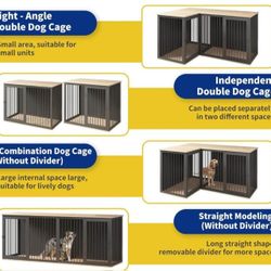 Custom-designed dog crate furniture.