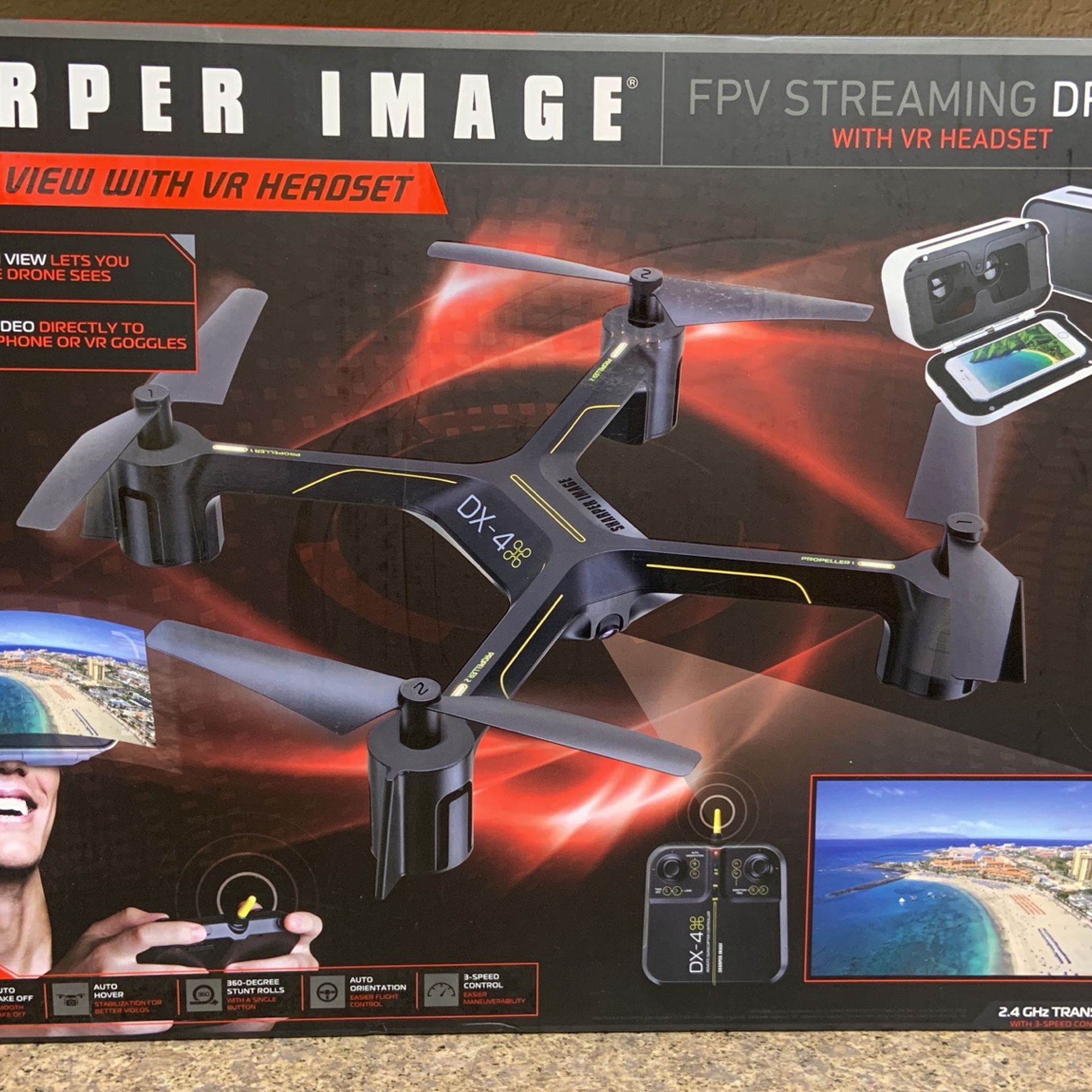 Sharper Image FPV Streaming drone With VR Headset