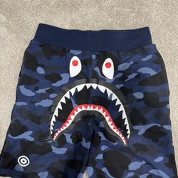 Bape Shark Blue Camo Shorts