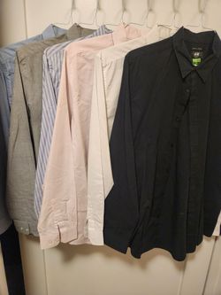 18 H&M Slim Fit Dress Shirts + 1 Blazer (All Size L)