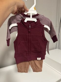 Baby 3-Piece Outfit Set with Vest