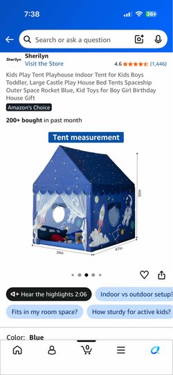 Kids play tent