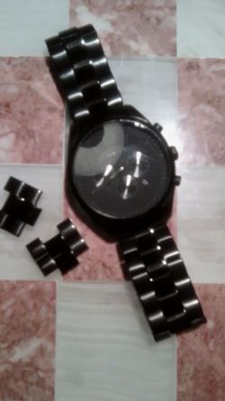 BULOVA "CARVELLE" BLACK STAINLESS STEEL WATCH