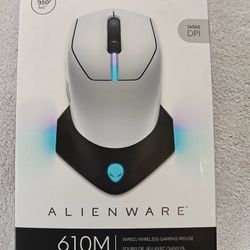 Alienware Wired/Wireless Gaming Mouse - AW610M - Lunar Light - BNIB