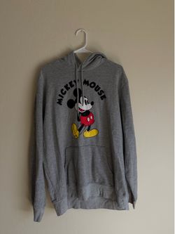 Disney Mickey Mouse Gray Pullover Hoodie XL Adult