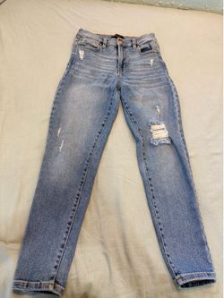 6/28 Rachel Roy Women's Distressed High Rise Skinny Blue Denim Jeans