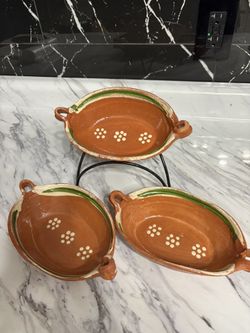 New Vintage Mexican Pottery Oval