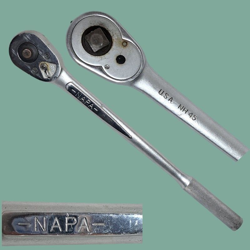Vintage NAPA NH 45 3/4" Drive Reversible Ratchet 19.5" USA Made Excellent