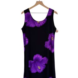 Hugs & Kisses Women's Purple & Black Floral Sleeveless Dress Size 2X