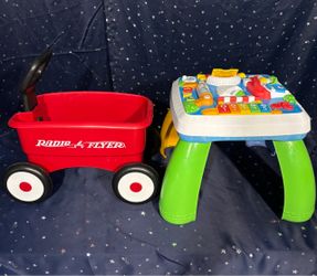 Radio Flyer Wagon and Kids Activity Table