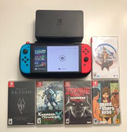 Nintendo switch Oled 5 games bundle