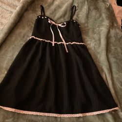 Forever 21 Babydoll Pink & Black Dress