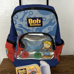 Vintage Bob The Builder Toddler Rolling Backpack