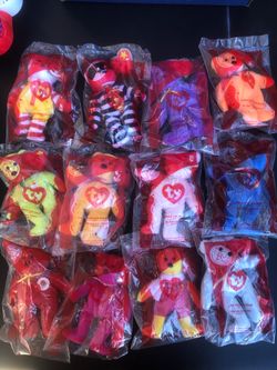 12 ty beanie babies