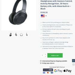 *BRAND NEW!* Sony Noise Cancelling Bluetooth Headphones *NEVER USED*