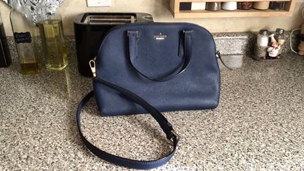 Kate Spade Navy Blue Saffiano Leather Handbag