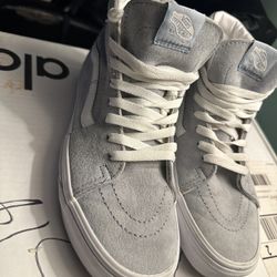 Vans Vans Shoes (Mens 7 Womens 8.5) Sk8 Hi Sneakers Lace Up 721454 Gray Leather Casual