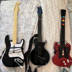 ALL 3 Guitar Hero Controllers for Sale!!! (Xbox 360 and PS2 bundle!!!)