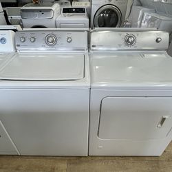 Maytag Commercial Technology Super Capacity Washer And Natural Gas Dryer Set In Excellent Working Condition 