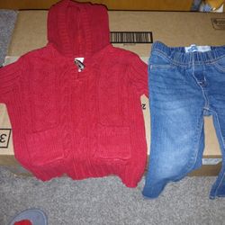 Toddler Girl Jeggings And Sweater 