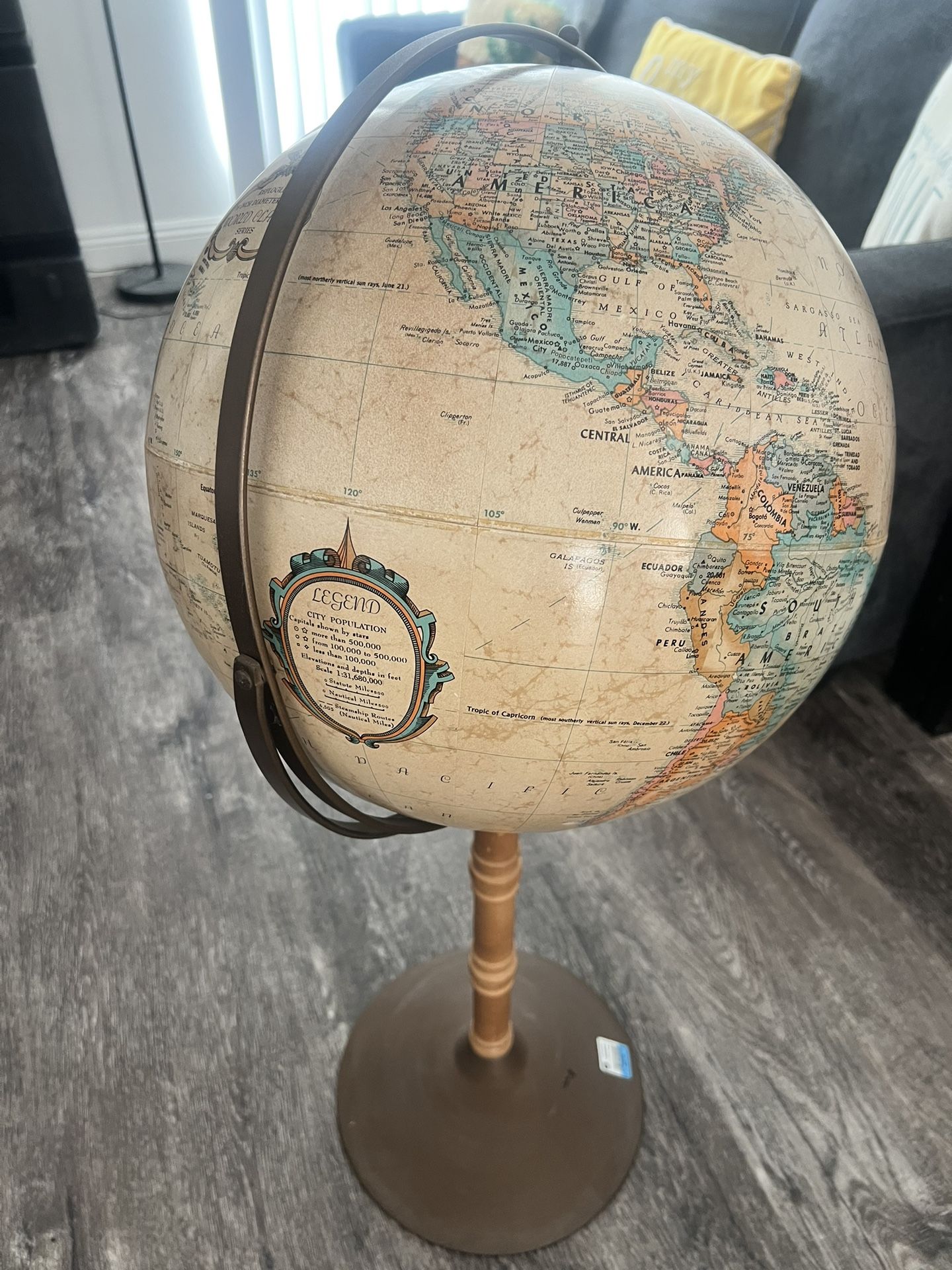 Replogle 16” World Classic Floor Globe – Vintage Style, Excellent Condition