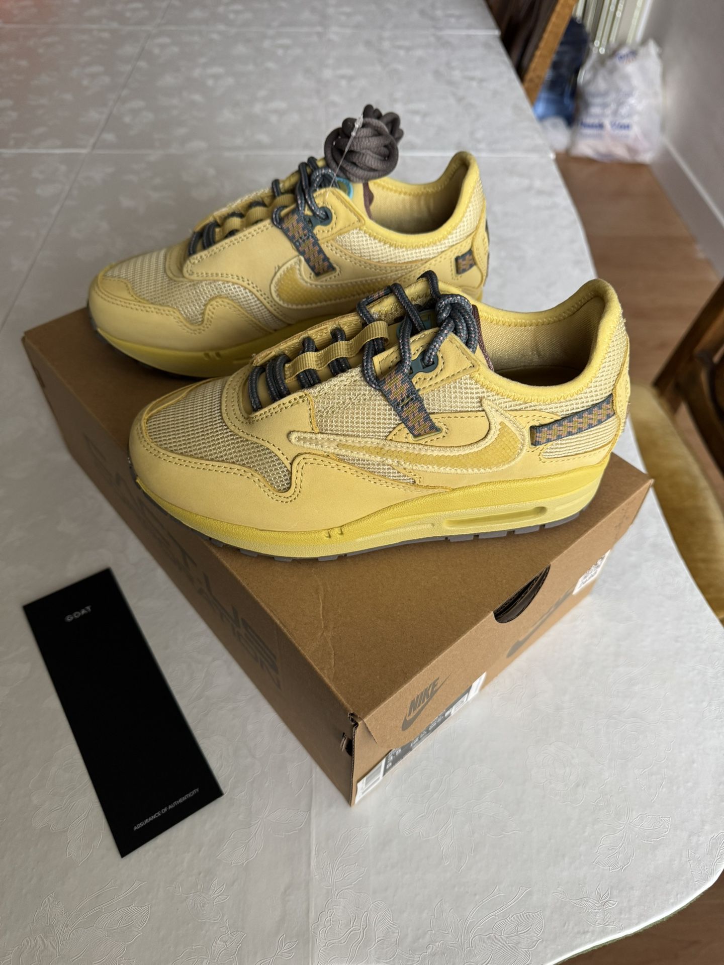 Nike Air Max 1 Travis Scott Cactus Jack Saturn Gold Size 3.5