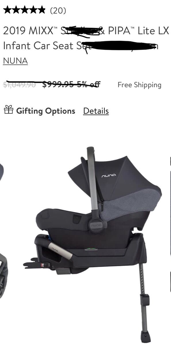 New 2019 Nuna Pipa Lite LX Car Seat & Base (only) for Sale in Kirkland