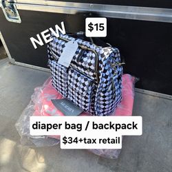 New diaper bag / backpack $34+tax retail