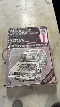 Vw rabbit manual repair 75/92 mk1 mk2