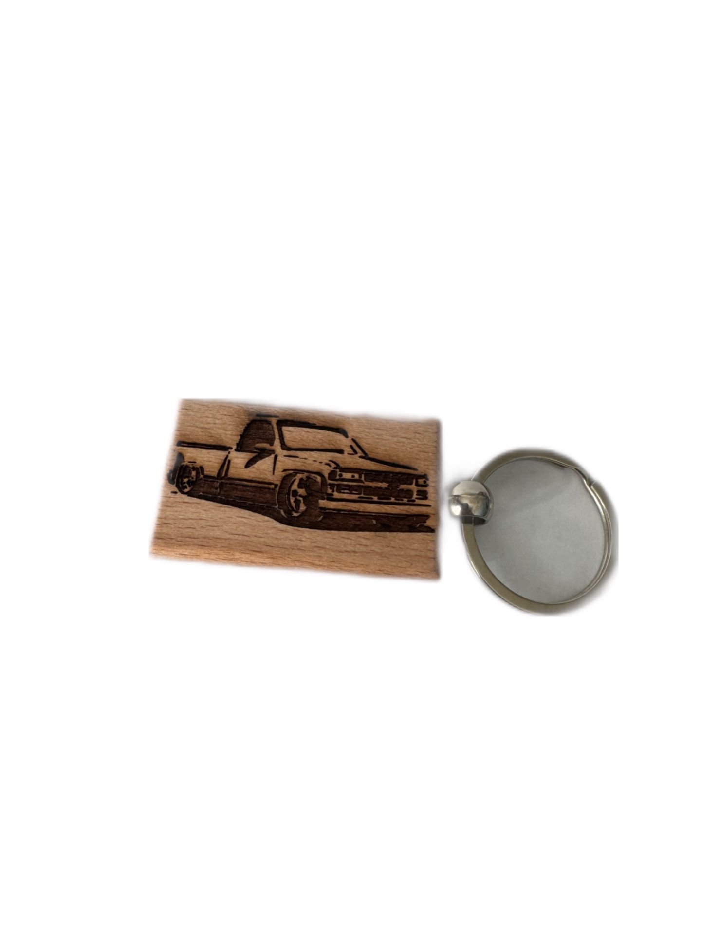 Custom Made Low Raider Truck Logo Keychain