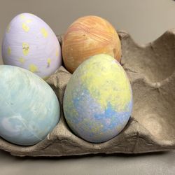 Decorative eggs (real eggs blown out and dyed)
