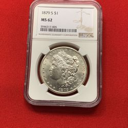 1879-S Morgan Silver Dollar NGC MS62 
