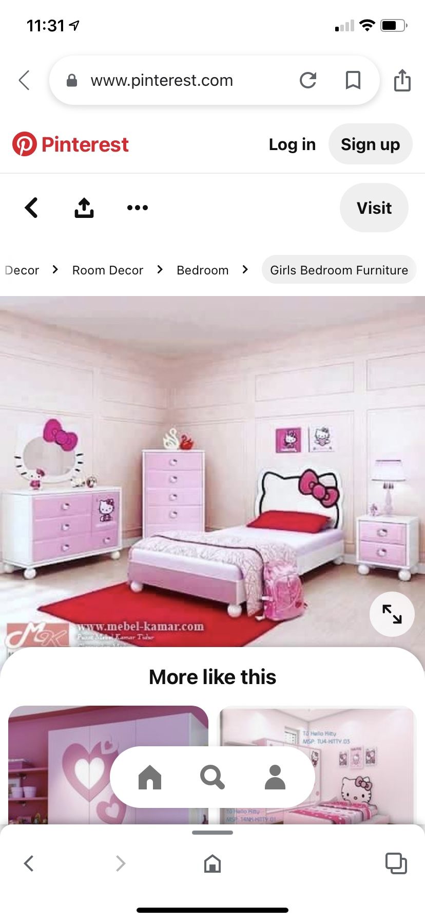 Hello Kitty Tall Dresser/ Chest Of Drawers 