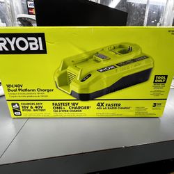 RYOBI  18/40V DUAL PLATFORM CHARGER OPEN BOX  SELLING FOR $79 ‼️ 