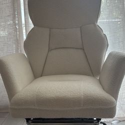 Brand New Teddy Fabric Office Chair – Bouclé Style (Assembled