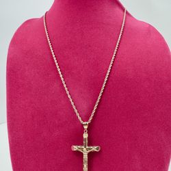 10k Gold  Men’s Cross Chain 