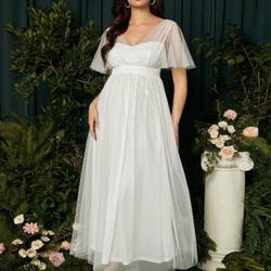 White Maternity Dress