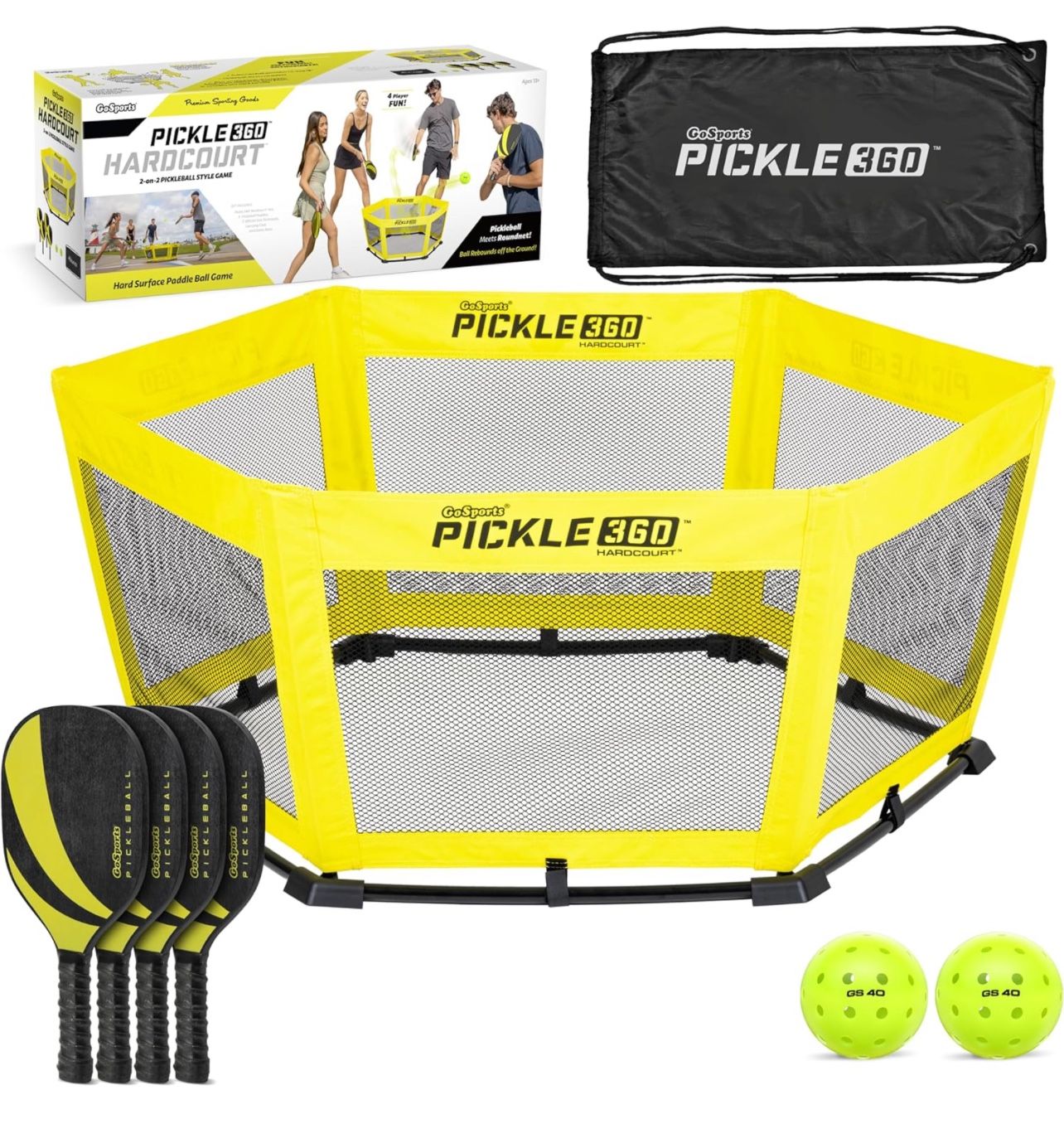 Brand New In The Box- GoSports Pickle 360 Paddle Ball Game Set - Choose Original or Hardcourt - Pickleball Without a Court