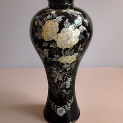 Korean Mother Of Pearl Large Size Flowers Floor Vase 27in 