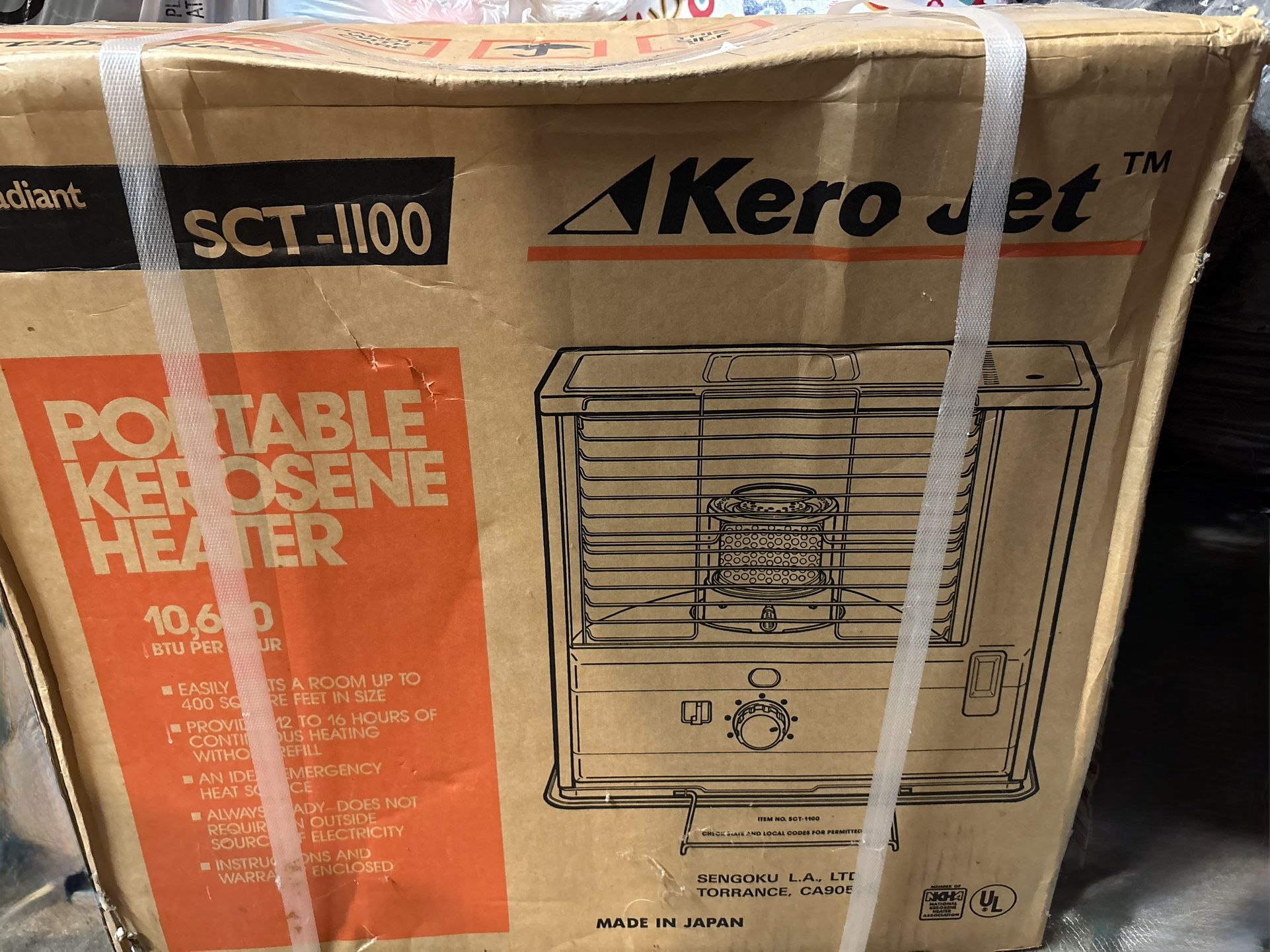 Kerosene Heater Kero Jet  New  In Box 10,600 Btu’s 