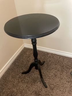 Black Wooden Accent Table / Side Table – 24” Tall
