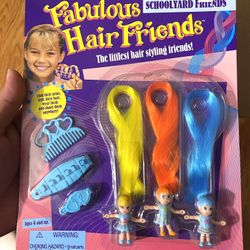 Vintage Tyco True Fabulous Hair Friends NIB NOS 1994 Hair Polly