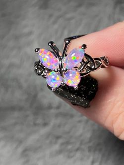 Opal Butterfly Ring