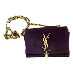 Pom Pom Kate Purple Suede Crossbody 