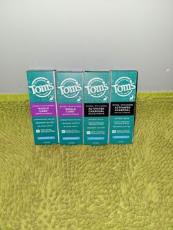 4 Tom's Toothpaste Peppermint 4.5oz