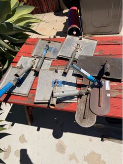 Concrete Finishing Tools / Contractor Tools Lot – Bull Floats, Edgers, Brooms & More
