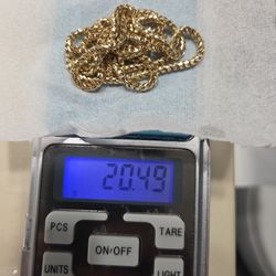 20 inches 14k gold chain solid