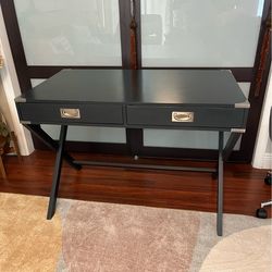 West Elm Beautiful Black Modern Desk w/Drawers